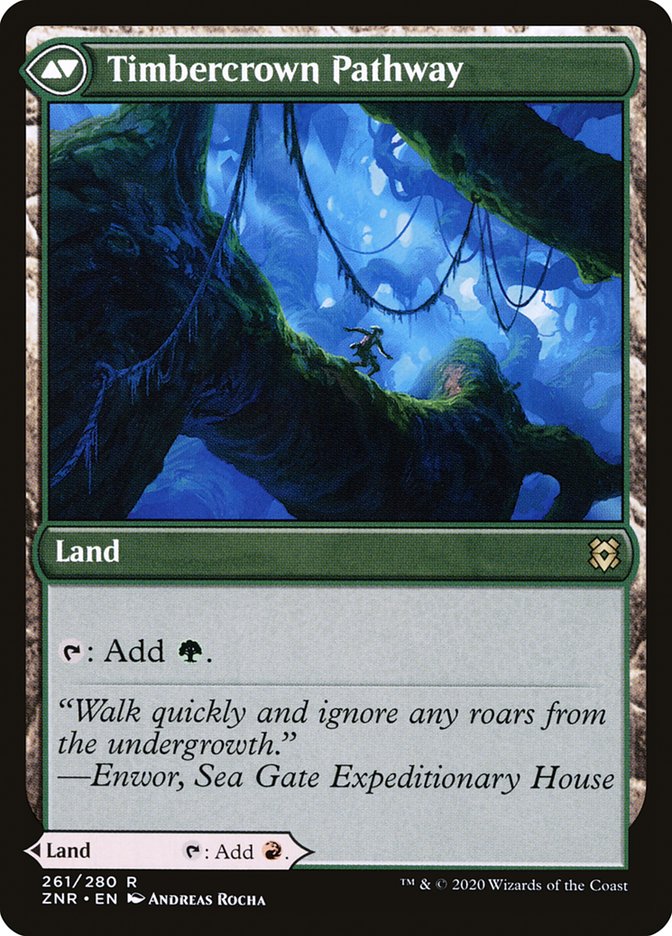 Cragcrown Pathway // Timbercrown Pathway (ZNR-261) - Zendikar Rising Foil