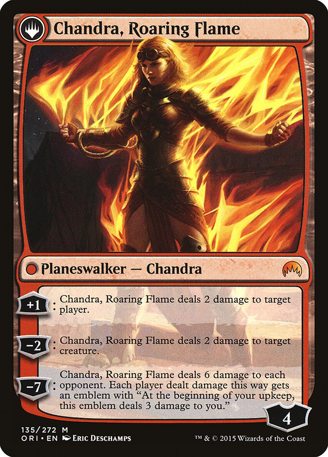 Chandra, Fire of Kaladesh // Chandra, Roaring Flame (ORI-135) - Magic Origins: (originpwdfc)