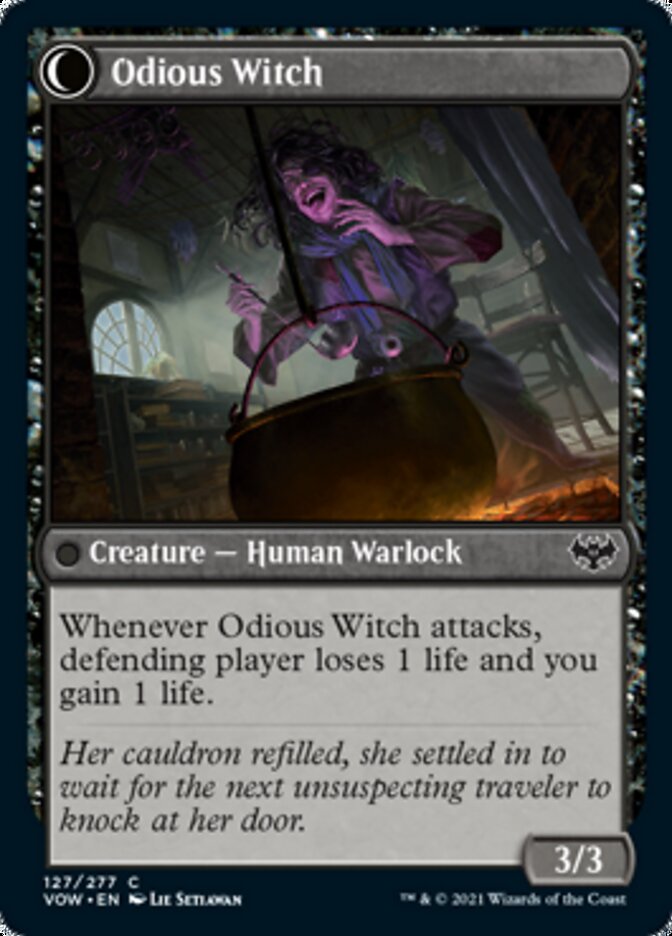 Ragged Recluse // Odious Witch (VOW-127) - Innistrad: Crimson Vow: (Double Faced Transform) Foil