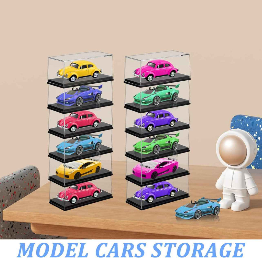 Clear Model Car Case Display Organizer Storage for 1/64