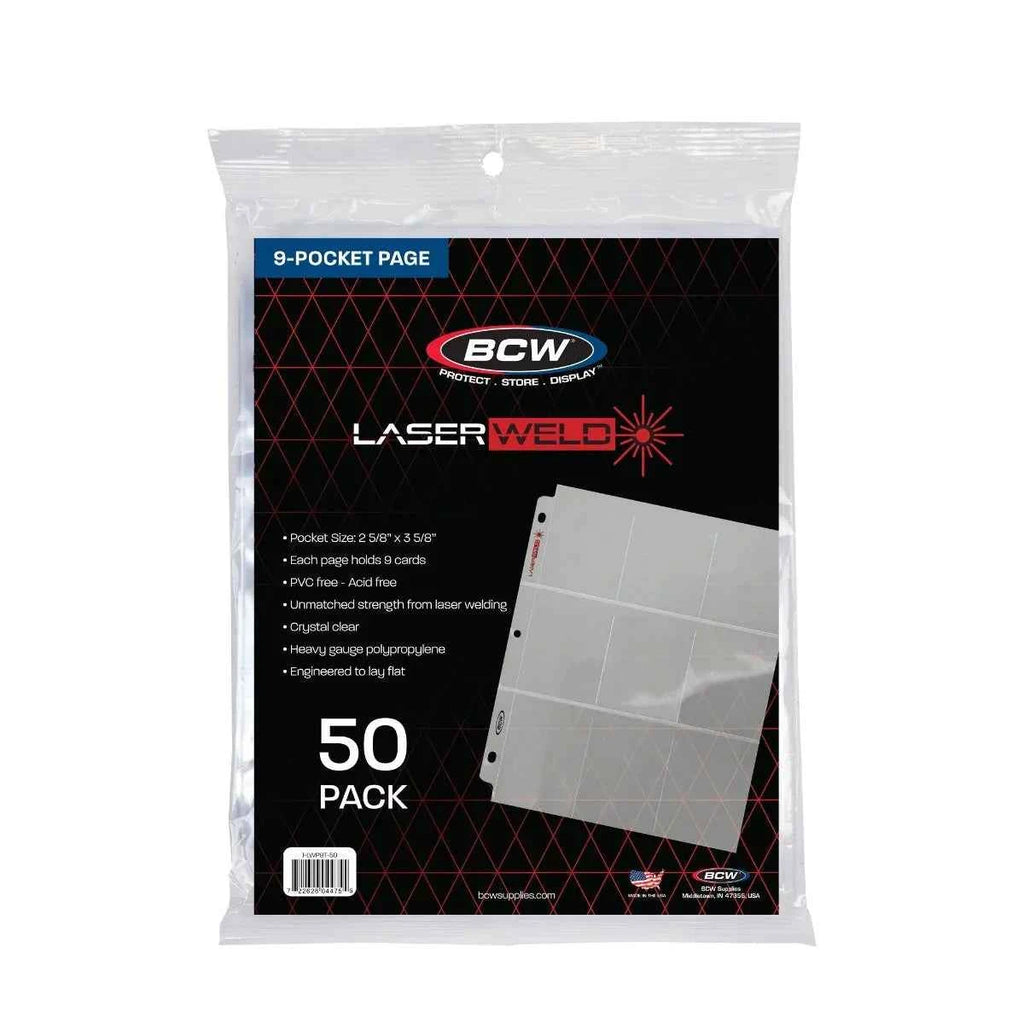 BCW LaserWeld 9-Pocket Page (50 CT. Pack)