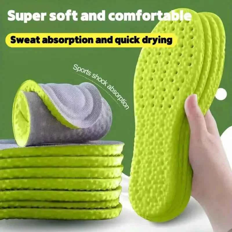 Super Absorbent and Sweat Wicking Shoe Insoles - Dirt Resistant and Machine Washable