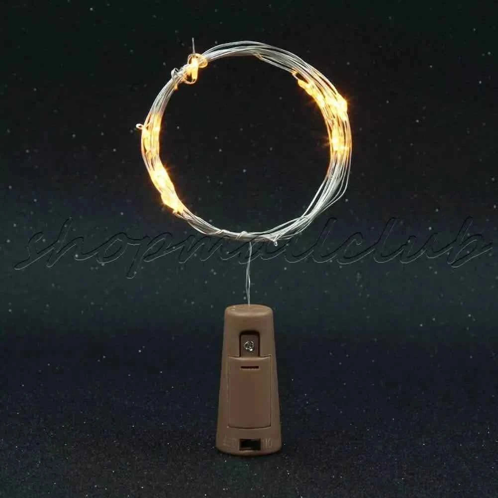 10-Pack: 20LEDs Wine Bottle Light Cork Shaped String Fairy Wire Night Light