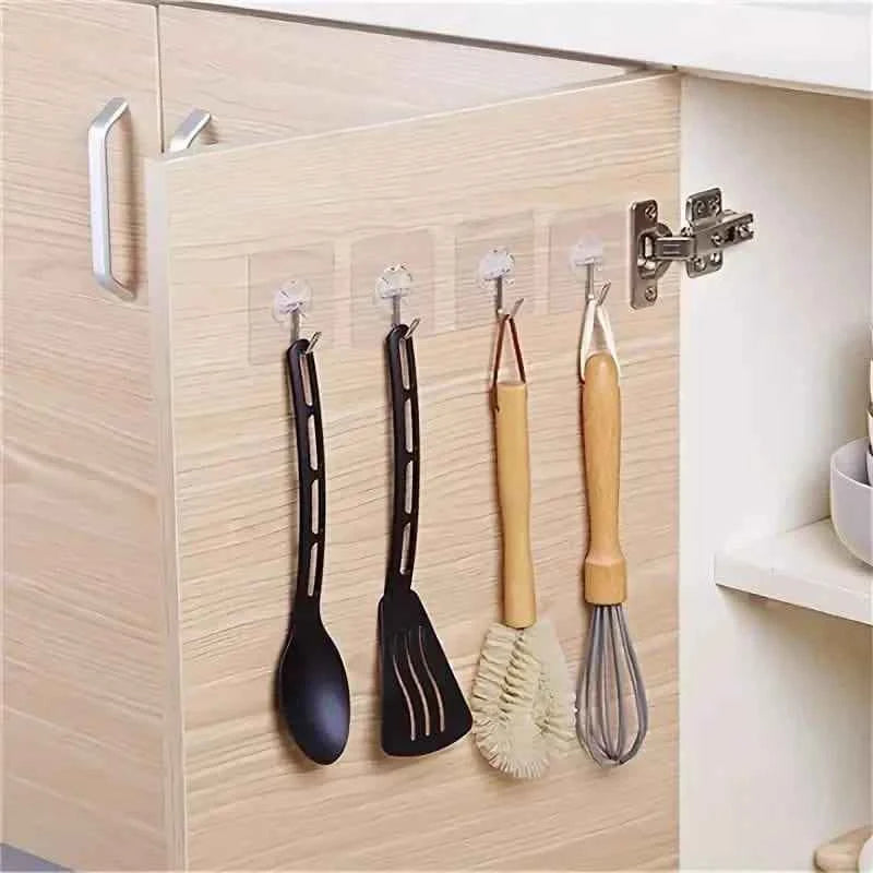 10-Pack: Self-Adhesive Wall Hooks