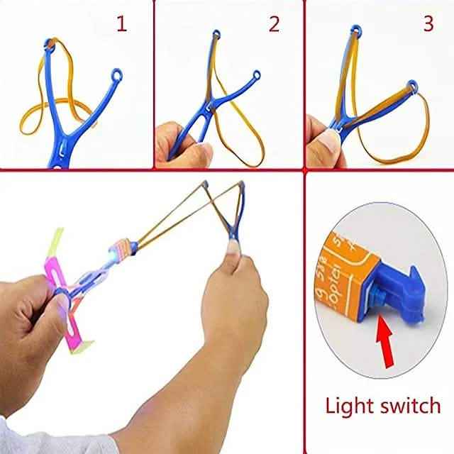 10-Piece: Amazing Led Light Arrow Rocket Helicopter Flying Toy