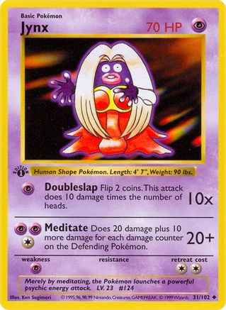 Jynx 031/102 - Base Set Shadowless Unlimited