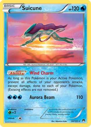 Suicune 030/122 - XY  BREAKpoint Reverse Holofoil