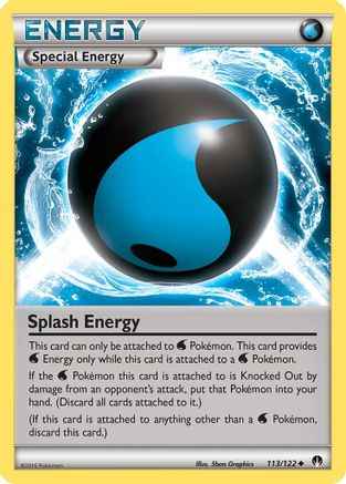 Splash Energy 113/122 - XY  BREAKpoint Reverse Holofoil