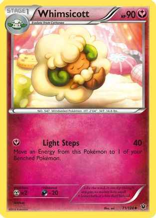 Whimsicott 071/124 - XY  Fates Collide Reverse Holofoil
