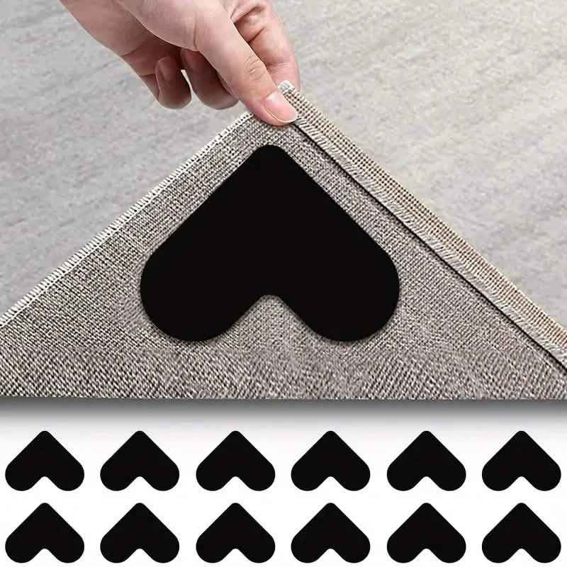 12-Pieces: Double Sided Non-Slip Rug Pads Rug Tape Stickers