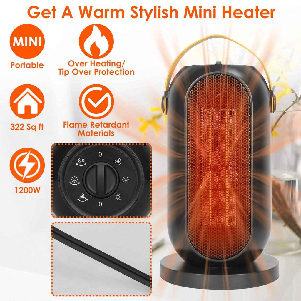 1200W Portable Electric Fan Heater