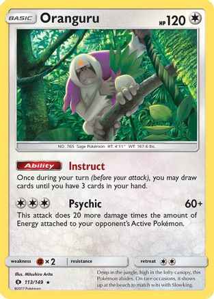 Oranguru 113/149 - SM Base Set Reverse Holofoil
