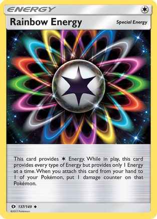 Rainbow Energy 137/149 - SM Base Set Reverse Holofoil