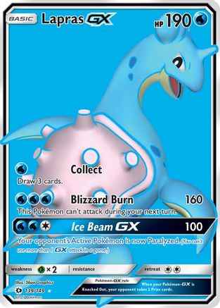 Lapras GX (Full Art) 139/149 - SM Base Set Holofoil