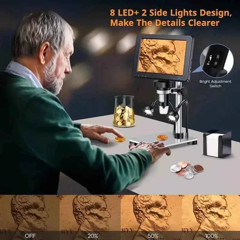 12MP Ultra-Precise Focusing Soldering Microscope