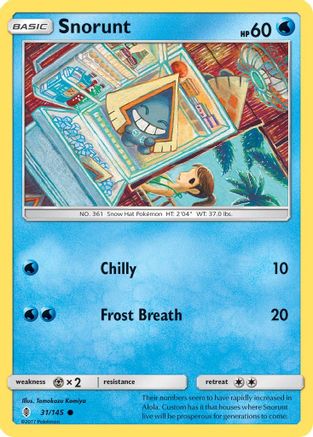Snorunt 031/145 - SM  Guardians Rising Reverse Holofoil