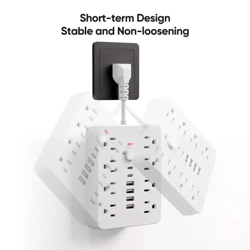 14-in-1 Power Strip With 4 USB Outlets, 2 Type-C Outlet and 8 AC Socket Outlets