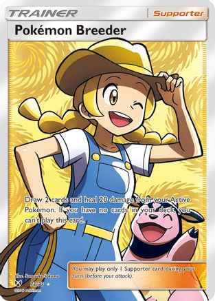 Pokemon Breeder (Full Art) 073/73 - Shining Legends Holofoil