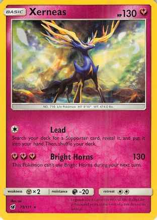 Xerneas 073/111 - SM  Crimson Invasion Holofoil