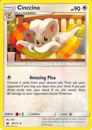 Cinccino 086/111 - SM  Crimson Invasion