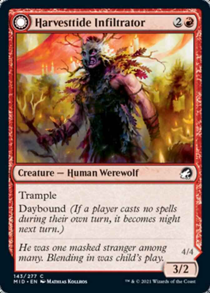 Harvesttide Infiltrator // Harvesttide Assailant (MID-143) - Innistrad: Midnight Hunt: (Double Faced Transform)
