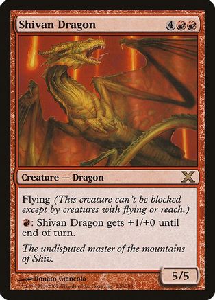 Shivan Dragon (10E-230) - 10th Edition Foil