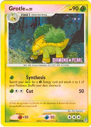Grotle [Diamond & Pearl] 049/130 - Burger King Promos Reverse Holofoil