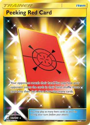 Peeking Red Card (Secret Rare) 169/156 - SM  Ultra Prism Holofoil