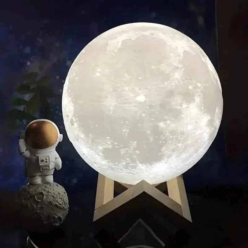 16 Colors Lunar Table Lamp with Remote Control, Creative Small Night Lamp