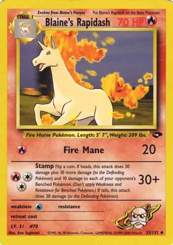 Blaine's Rapidash 033/132 - Gym Challenge Unlimited