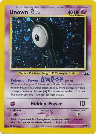 Unown [A] 014/null - Neo Discovery Unlimited Holofoil