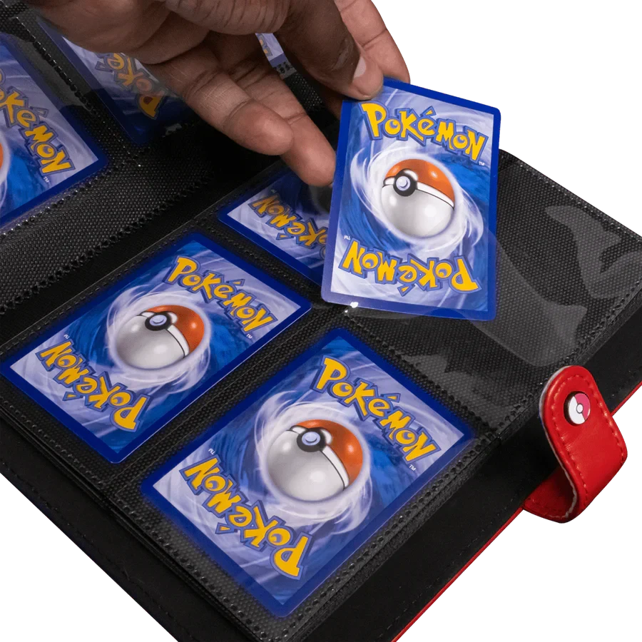 Premium Red 4-Pocket Snap Binder for Pokémon