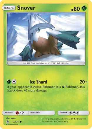 Snover 003/131 - SM  Forbidden Light Reverse Holofoil