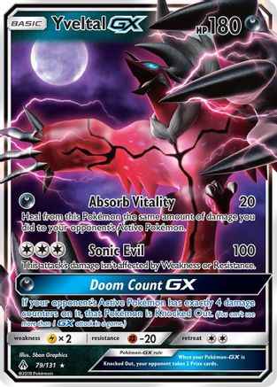 Yveltal GX 079/131 - SM  Forbidden Light Holofoil