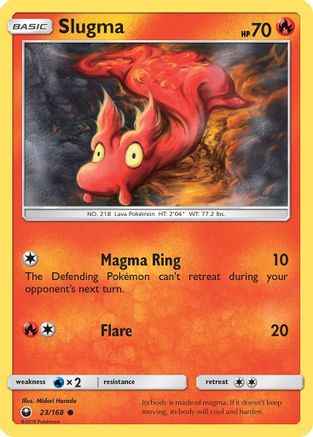 Slugma 023/168 - SM  Celestial Storm Reverse Holofoil