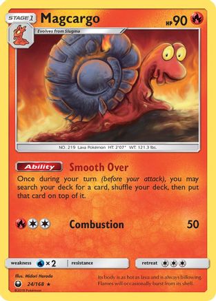 Magcargo 024/168 - SM  Celestial Storm Reverse Holofoil