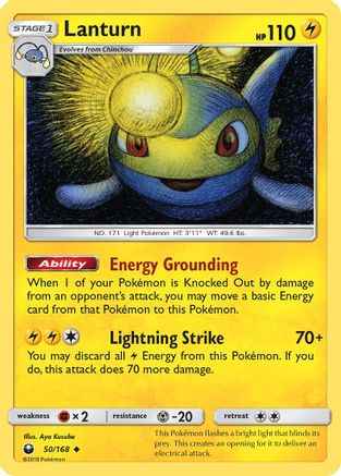 Lanturn 050/168 - SM  Celestial Storm Reverse Holofoil