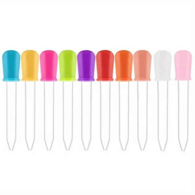 10-Pack Colorful Silicone Eye Droppers – Crafts, Gummy Making, Candy Molds