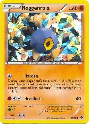 Roggenrola (Cracked Ice Holo) 049/98 - Blister Exclusives Holofoil