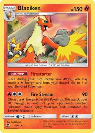 Blaziken 006/70 - Dragon Majesty Holofoil