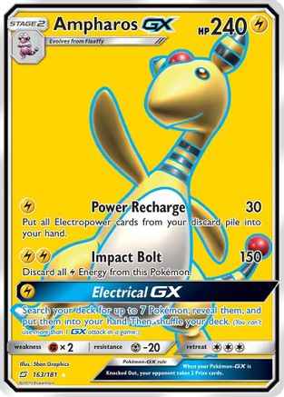 Ampharos GX (Full Art) 163/181 - SM  Team Up Holofoil