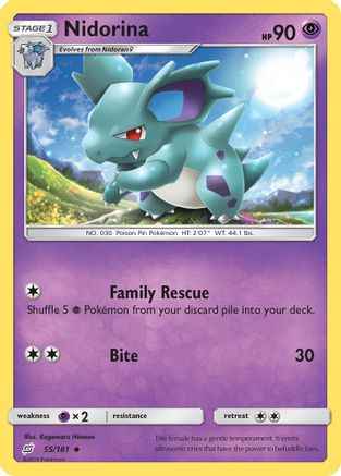 Nidorina 055/181 - SM  Team Up Reverse Holofoil