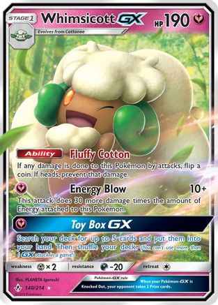 Whimsicott GX 140/214 - SM  Unbroken Bonds Holofoil