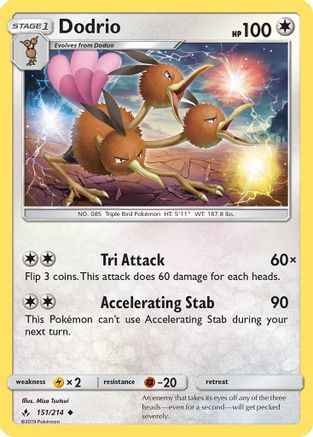 Dodrio 151/214 - SM  Unbroken Bonds Reverse Holofoil