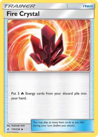 Fire Crystal 173/214 - SM  Unbroken Bonds Reverse Holofoil