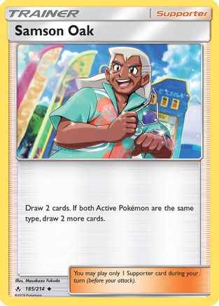 Samson Oak 185/214 - SM  Unbroken Bonds Reverse Holofoil