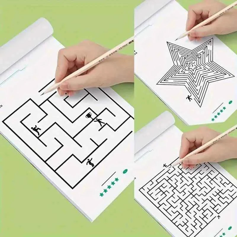 192 Patterns Concentration Maze Training Book