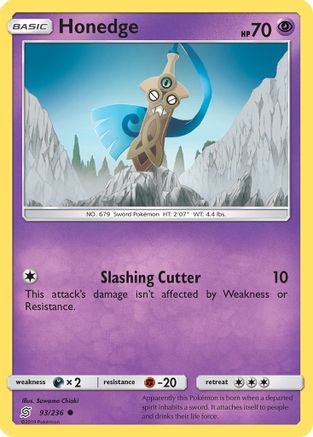 Honedge 093/236 - SM  Unified Minds Reverse Holofoil