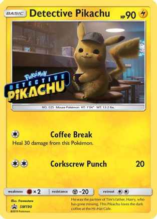 Detective Pikachu (Stamped) SM190 - SM Promos Holofoil