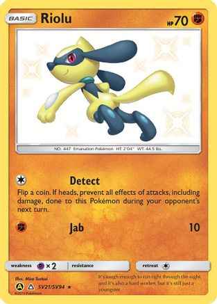 Riolu SV21/SV94 - Hidden Fates Shiny Vault Holofoil